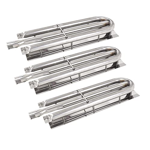 Derurizy Stainless Steel Burner Tube Gas Grill Replacement Parts for Select Viking VGBQ 41 in T Series, VGBQ 53 in T Series, VGBQ 53" T Series and Other Grill Models, 21.875" x 6.125", Pack of 3