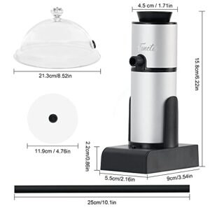 Foneta Smoking Gun Cocktail Smoker Kit with Wood Chips, Dome & Cup Lid, Portable Indoor Smoke Infuser for Food Cooking, Cocktail Drinks, Whiskey, Steak, Salmon, Cheese, BBQ and Pizza