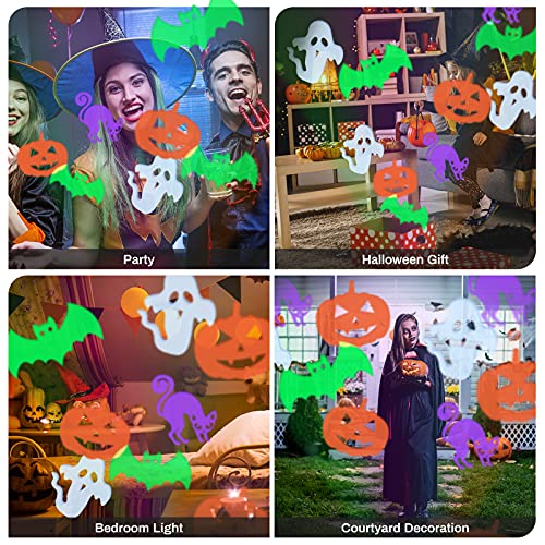 Halloween Lights, Outdoor Projector Indoor Decorations Light Led Spotlight Pumpkin Lighting Plug in Waterproof Decor Projection Show for Outside Yard