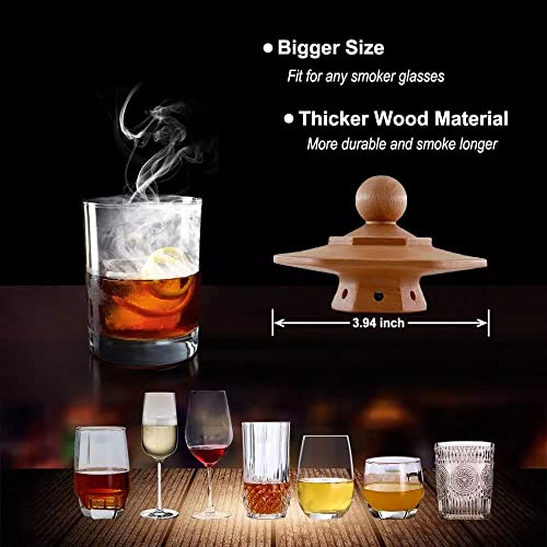 GEEZO Cocktail Smoker Kit with Torch,Six Flavors of Wood Smoker Chips with Exquisite Packaging, Bourbon Smoker Kit, Whiskey Drink Smoker Infuser Kit