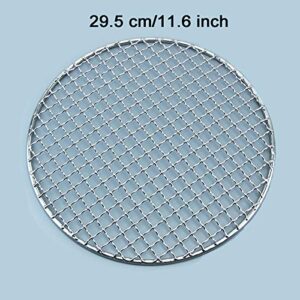 EORTA 4 Pack Disposable Barbecue Grilling Grate 11.6 Inch Round BBQ Mesh Wire Portable BBQ Grill Replacement for Outdoor Cooking Picnic Party Camp, 11.6 inch