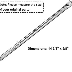 Htanch SA4761 (4-Pack) 14 3/8" Burner Replacement for Charbroil 463240015, 463240115, 463344116，463242515, 463242715, 463242716, 463276016, 463343015, 463344015, 463367016, 463370015