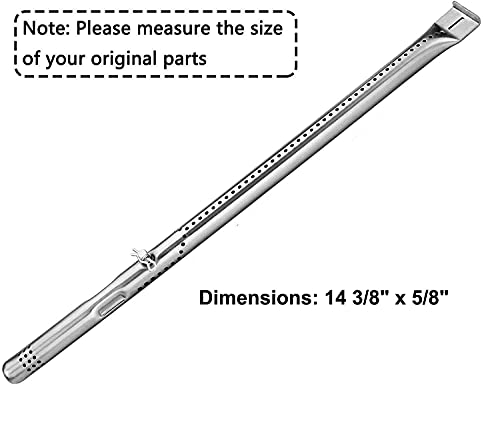 Htanch SA4761 (4-Pack) 14 3/8" Burner Replacement for Charbroil 463240015, 463240115, 463344116，463242515, 463242715, 463242716, 463276016, 463343015, 463344015, 463367016, 463370015