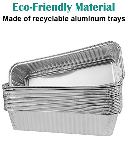 EasiBBQ Aluminum Foil Grill Drip Pans for Camp Chef Portable Grill, Disposable Aluminum Grease Pan Liners, 20 Pack