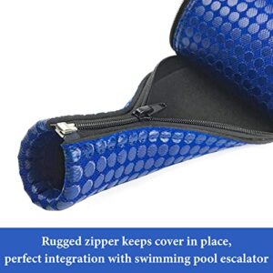 Pool Railing Handrail Cover 4 Feet Durable Zippered Designed Neoprene Hand Grip Rail Slip Cover for Inground Swimming Pool Ladder Handles,(Royal Blue)