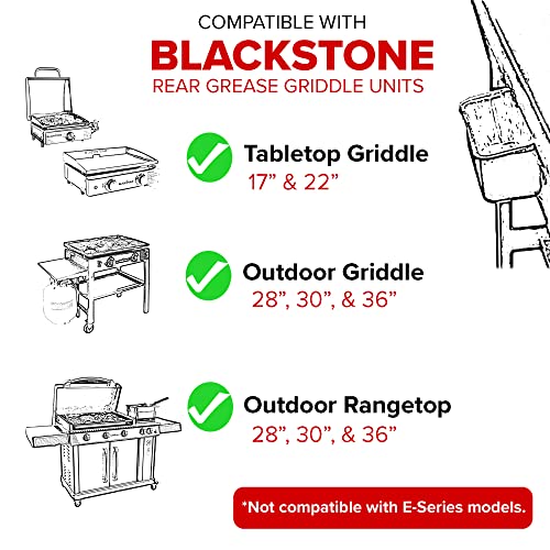 Stock Your Home Foil Grill Drip Pan (30 Pack) Compatible with Blackstone's 28”, 30”, & 36” BBQ Griddle + 17” & 22” Tabletop Range- Disposable Aluminum Oil Catcher Tray, Blackstone Grease Cup Liners