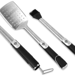 Pit Boss Grills Soft Touch 3 Piece Tool Set, Stainless