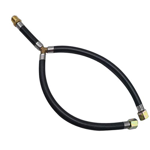 MENSI 3/8" Flare Gas Grill Flexible Connection Pipe Y Splitter Propane Hose assemly Parts Inlet Pipe