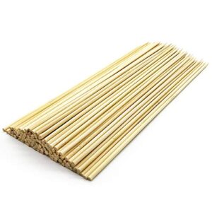 bambuu | bamboo skewers 12inch | (more sizes: 6”/10”/12”) | thick sturdy Φ=0.16inch (4mm)-100pcs | natural bamboo sticks | wooden skewers