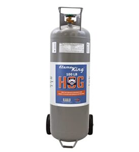 flame king ysn100hoga 100 lb pound horizontal & vertical propane cylinder pol valve, gray