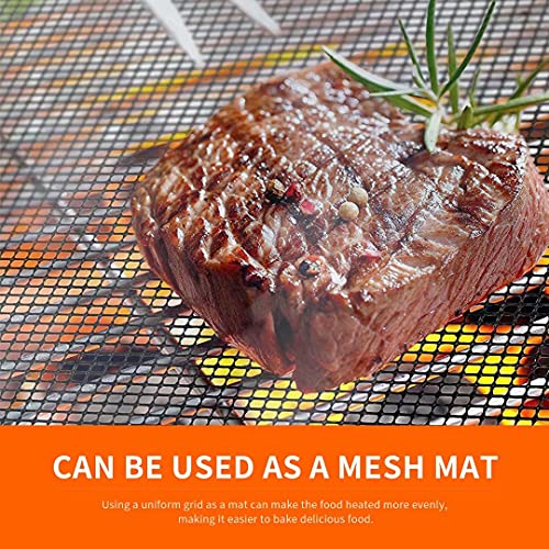 Tekfab 2 Pcs Barbecue Grill Mesh Bag, Non-Stick, Heat-Resistant, Reusable and Easy-to-Clean BBQ Net Bag for Outdoor Picnic Cooking and Barbecue - 8.7 x 10.6 Inches