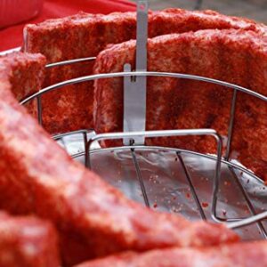 BBQ Guru Rib Rings | Rib Rack for Smoking/Grillings Holds 5 Ribs and a Whole Chicken