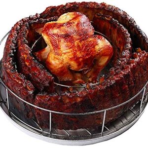 BBQ Guru Rib Rings | Rib Rack for Smoking/Grillings Holds 5 Ribs and a Whole Chicken