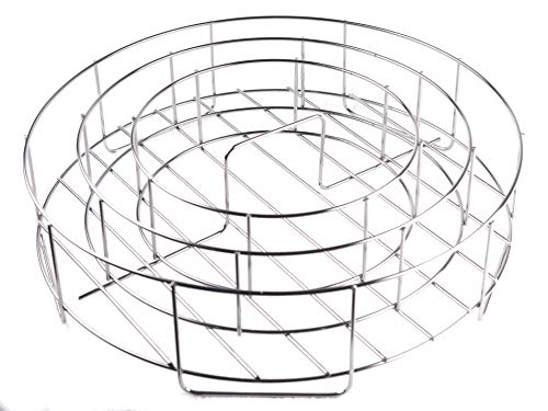 BBQ Guru Rib Rings | Rib Rack for Smoking/Grillings Holds 5 Ribs and a Whole Chicken