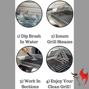 Kona Safe/Clean Grill Brush and Scraper with Speed/Scrape - Bristle Free BBQ Grill Brush - 100% Rust Resistant Stainless Steel Barbecue Cleaner - Safe for Porcelain, Ceramic, Steel, Cast Iron