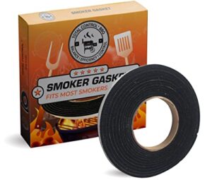 total control 1/8 x 5/8 bbq smoker gasket grill lid door seal, saves charcoal – self adhesive (5/8 x 1/8 x 10 ft self stick)