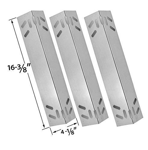 3 Pack Replacement Stainless Steel Heat Shield for Kmart 640-784047-110, Kenmore 119.16434010, 119.16658010, 119.16658011, 119.16676800, 119.17676800, B10SR8-A1, 119.16144210 Gas Grill Models
