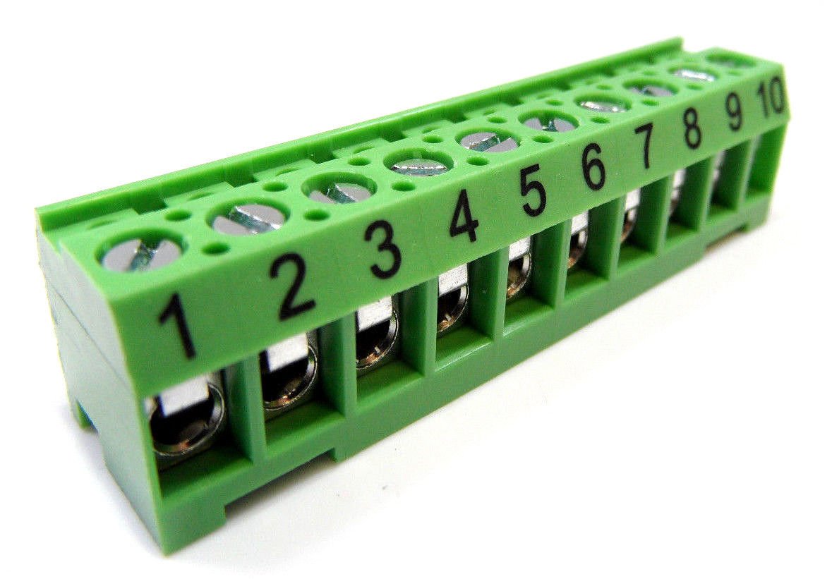 Jandy Pro Series Terminal Bar Connector, 10 Pin Green, AquaLink RS