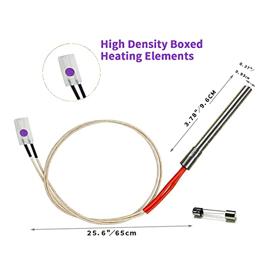 lapego Fire Pot Burn Pot and Hot Rod Ignitor Kit Replacement Parts Plus Screws and Fuse for Traeger and for Pit boss Pellet Grill