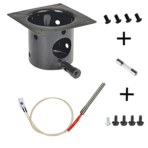 lapego Fire Pot Burn Pot and Hot Rod Ignitor Kit Replacement Parts Plus Screws and Fuse for Traeger and for Pit boss Pellet Grill