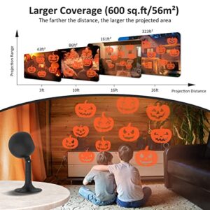 Auxiwa Halloween Lights with Pumpkin Projector Lights Waterproof Outdoor Indoor Holiday Light LED Landscape Lights for Halloween Theme Party Yard Garden Decorations