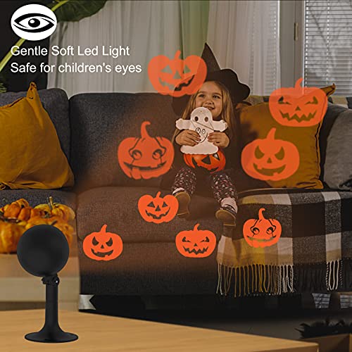 Auxiwa Halloween Lights with Pumpkin Projector Lights Waterproof Outdoor Indoor Holiday Light LED Landscape Lights for Halloween Theme Party Yard Garden Decorations