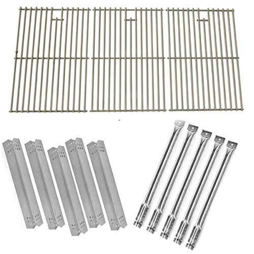 Repait Kit for 720-0709,720-0709B, 720-0727 Gas Grill Models Includes 5 Stainless Steel Burners, 5 Heat Shields and Stainless Cooking Grids, Set of 3