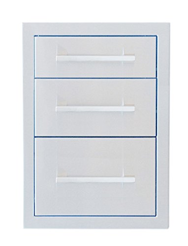 SUNSTONE BA-TD18 Beveled Frame Triple Drawer, 18"