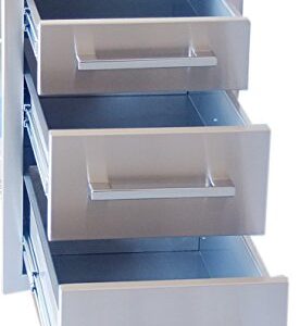 SUNSTONE BA-TD18 Beveled Frame Triple Drawer, 18"