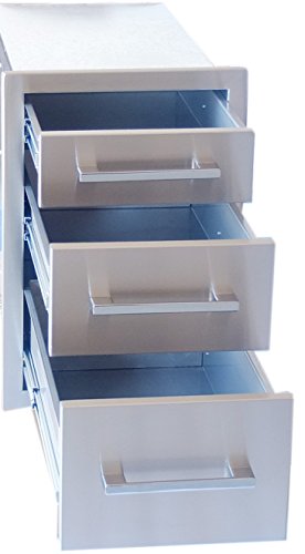 SUNSTONE BA-TD18 Beveled Frame Triple Drawer, 18"