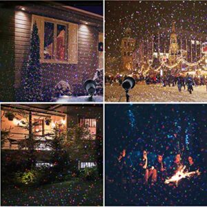 MHAZDZE Christmas Laser Lights Outdoor,Laser Christmas Projector Lights Outdoor with Moving Red and Green and Blue, for Outdoor,Christmas, Holiday