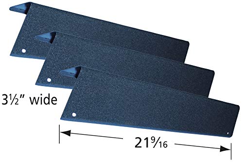 Music City Metals 93913 Porcelain Steel Heat Plate Replacement for Select Weber Gas Grill Models, Set of 3