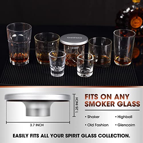 Premium Cocktail Smoker Kit for Whiskey, Bourbon and Old Fashioned Drinks, Smoke Top Whiskey Smoker Kit with 4 Wood Chips, Perfect Whiskey Bourbon Gifts for Men