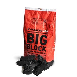 Kamado Joe Classic Joe 18-inch Grill Cover + Big Block XL Lump Charcoal + Fire Starters Bundle