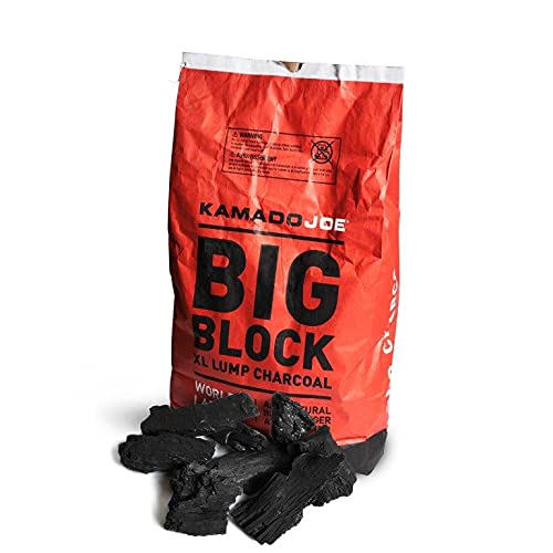 Kamado Joe Classic Joe 18-inch Grill Cover + Big Block XL Lump Charcoal + Fire Starters Bundle