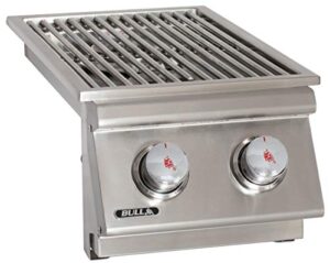 bull outdoor products 30008 liquid propane slid-in double side burner, front and back design