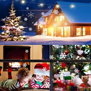 Christmas Snowflake Projector Lights, Dynamic Led Snowflake Projector Lights, White Snow Projection Outdoor and Indoor Decorative Lighting for Halloween Xmas New Year Wedding Party Holiday