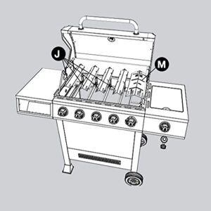 BBQration Replacement Kit for Dyna-Glo 5-Burner Gas Grill DGH474CRP DGH474CRP-D DGH483CRP DGH483CRP-D DGH485CRP DGH485CRP-D, Heat Plate and Burner Kit for Dyna Glo 5 Burner Grill