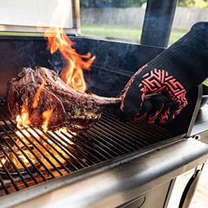 Z GRILLS BBQ Grill Gloves 1472℉ Oven Gloves Heat Resistant Barbecue Silicone Heat Resistant Mitts Smoking Cooking, Universal Size for Barbecue, Baking, Frying, Welding, Cutting