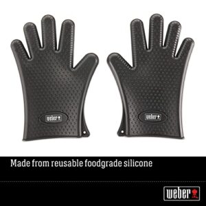 Weber Silicone Grilling Gloves, Black