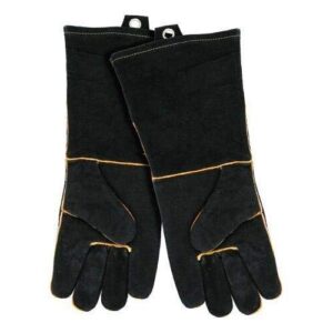 Mr. Bar-B-Q 40113Y Extra Length Leather Gloves | BBQ Grilling Gloves | Great for Cooking | Protects Hands from Heat | Rugged but Comfortable