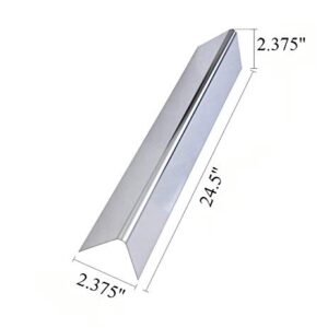 GasSaf 24.5 inch Flavorizer Bar Replacement for Weber 7539, 7540, Genesis 300 Series E-310, E-320, S-310, S-320, EP/CEP 310 & 320 (with Side Mounted Control Panels), 5-Pack Stainless Steel Flavor Bar