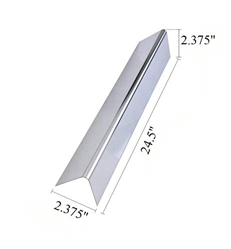 GasSaf 24.5 inch Flavorizer Bar Replacement for Weber 7539, 7540, Genesis 300 Series E-310, E-320, S-310, S-320, EP/CEP 310 & 320 (with Side Mounted Control Panels), 5-Pack Stainless Steel Flavor Bar