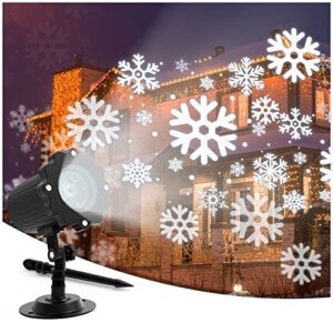 florarich christmas projector lights outdoor, indoor led snowflake llights,christmas decorations light, waterproof snowfall projector christmas light projector outdoor for patio, garden, party