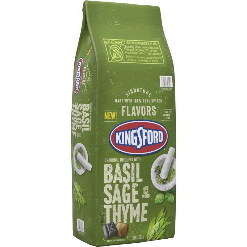 Kingsford, Charcoal Briquets with Basil Sage Thyme and Oakwood, 128 Ounce