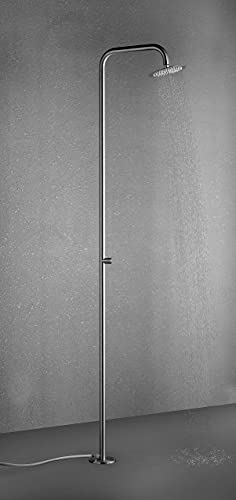 Wayime 87" Separable&Composable Free-Standing Brushed Stainless Steel 304 Rainfall Outdoor Shower