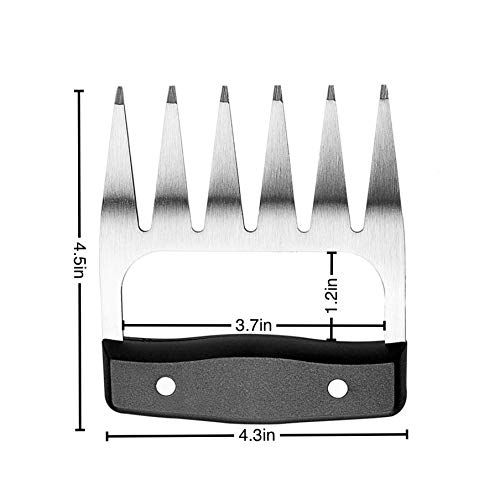 Metal Meat Shredder Bear Claw – M LIFE MASTER Stainless Steel Meat Forks With Handle - BBQ Meat Handler For Pulling, Shredding, Serving - Ultra-Sharp Blades, Easy To Clean & Safe To Use