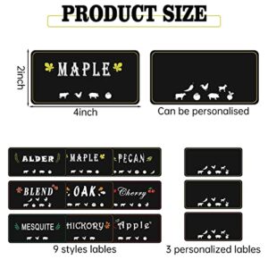 12 Pack Pellet Hopper Magnet Labels Pellet Grill Guide Magnet Traeger Wood Pellet Bin Labels & Hopper Magnets Essential BBQ Smoker Accessories Magnetic Pellets Markers