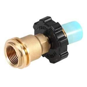 Hooshing Universal Fit Propane Tank Adapter Converts POL LP Tank Service Valve to QCC1/Type 1 with Wrench Old to New Connection Style