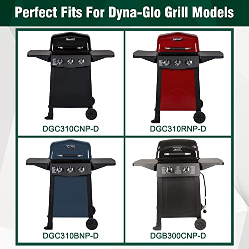 Criditpid Grill Replacement Parts for Dyna-Glo 3-Burner DGC310CNP-D, DGC310RNP-D, DGC310BNP-D Grill Models. Grill Heat Plate, Heat Shields, Burner Cover for Dyna-Glo DGC310CNP-D.